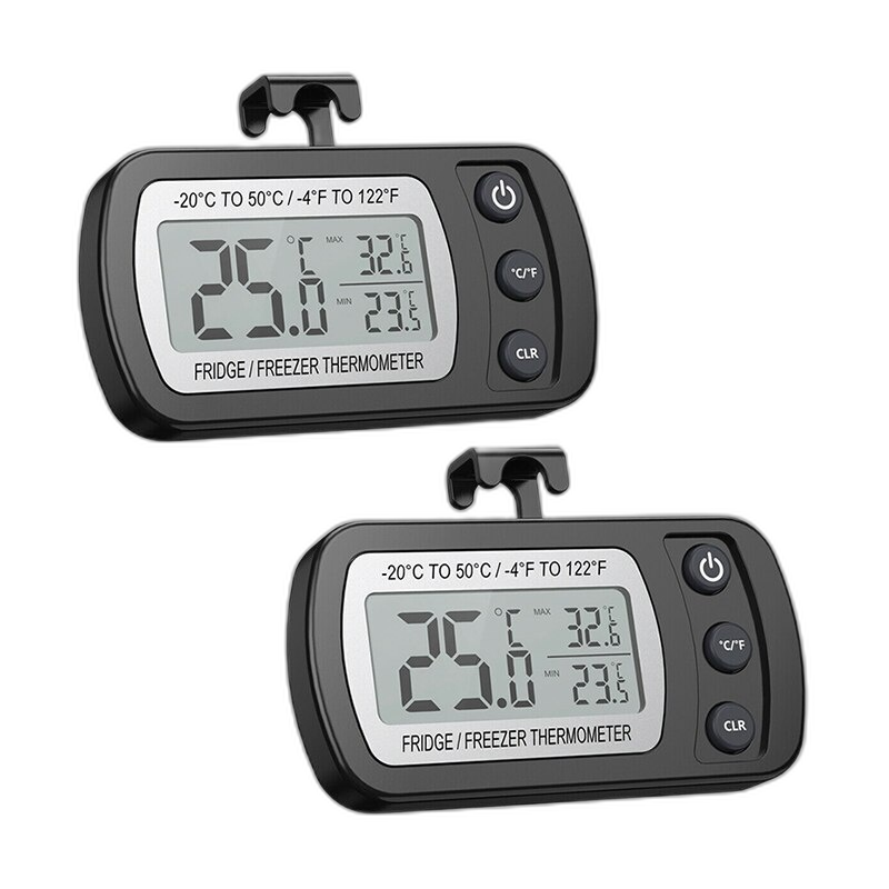 Digitalt vandtæt termometer - stor skærm, hængende køleskab med