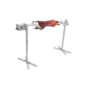 Elektrisk BBQ Rotisserie Grill Kit, Heavy Duty, Automatisk Motor, Højdejusterbar Stand