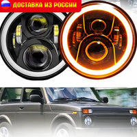 Jeep Wrangler LED-forlygter, 7 tommer, høj/lav stråle