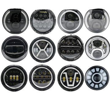 LED Forlygte, Høj/Lav Beam, Egnet til Jeep Wrangler Jk tj Cj Vaz 2121 Lada Niva 4X4