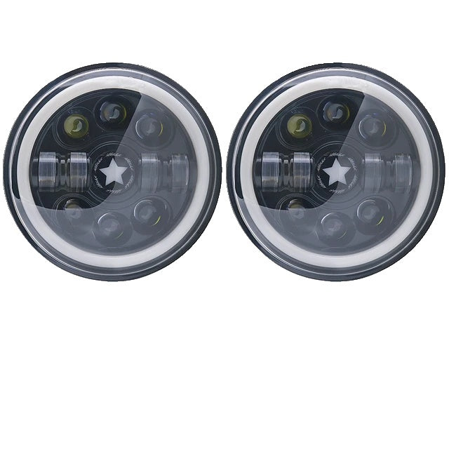 LED Forlygte, Høj/Lav Beam, Egnet til Jeep Wrangler Jk tj Cj Vaz 2121 Lada Niva 4X4