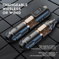 Draadloze Tattoo Machine Pen, Verstelbare Slag, Kernloze Motor