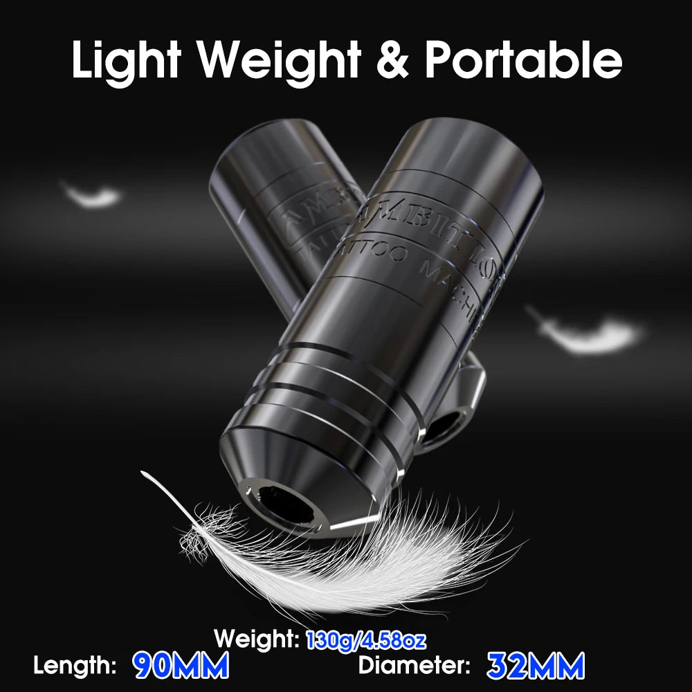 Tatoveringspen, Kraftfuld Børsteløs Motor, Justerbar Slaglængde