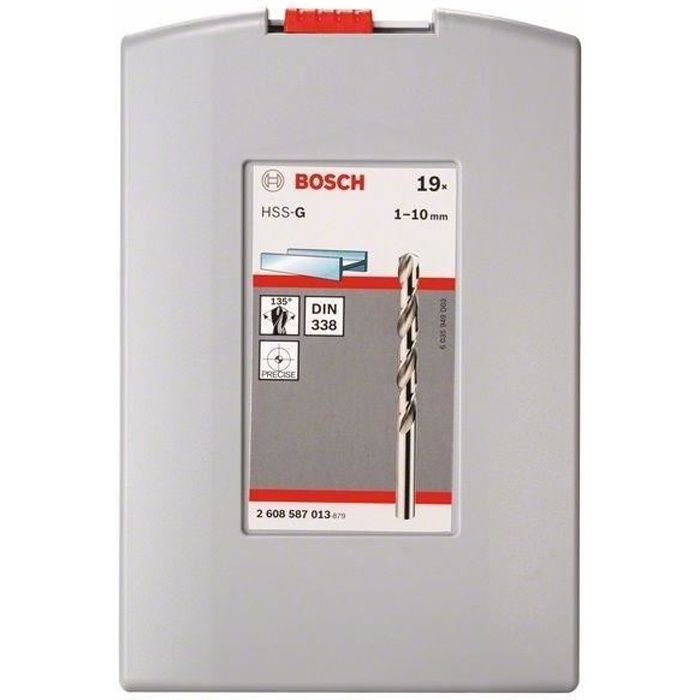 Boorset ProBox HSS-G, 1-10mm, 135 °, 19 - BOSCH