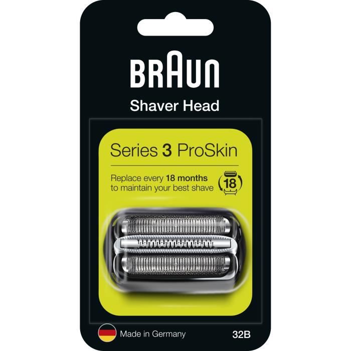 Braun Vervangstuk 32B Zwart Voor Scheerapparaat - Compatibel met Series 3 scheerapparaten