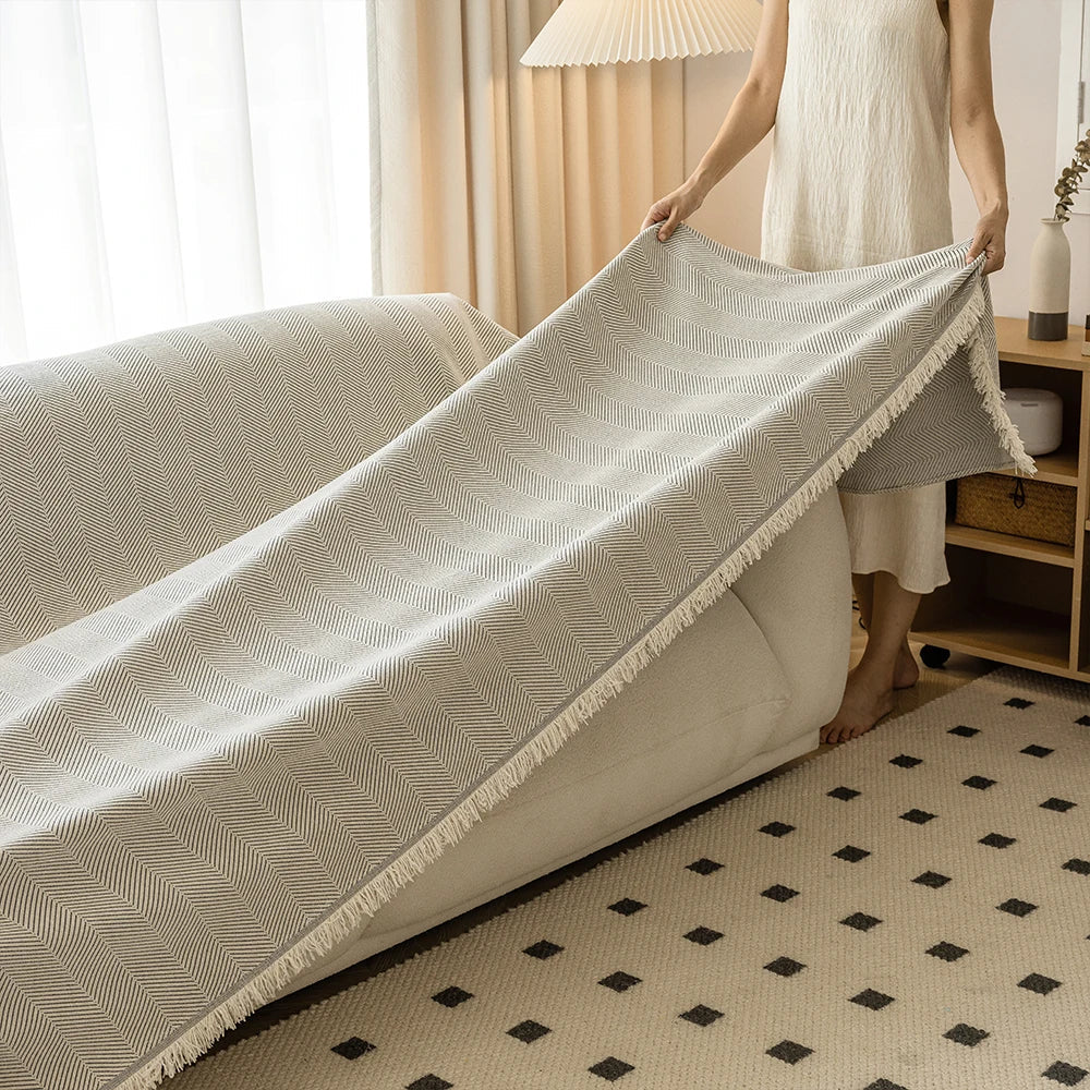 ChicCover™ Luxury Fabric Sofa Cover 5