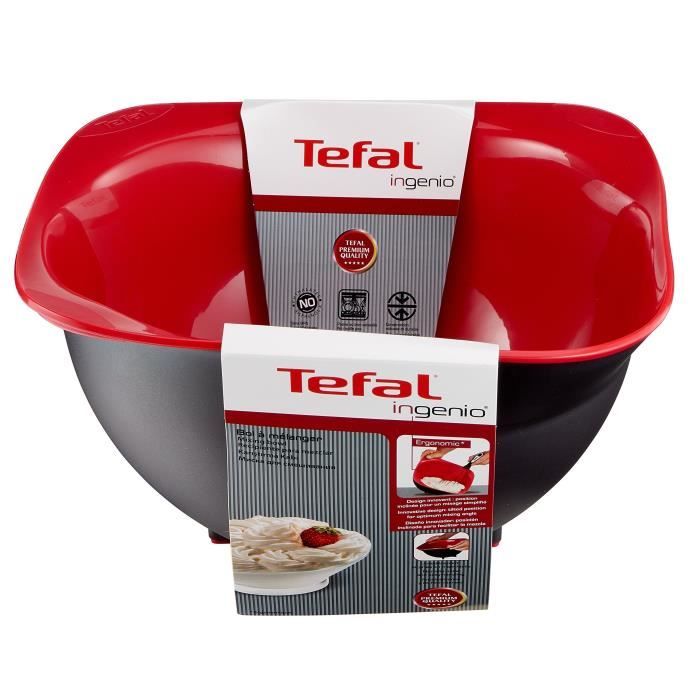 TEFAL INGENIO Bereidingskom K2070414 zwart en rood