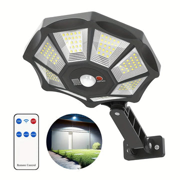 Lumiaro OctaBeam | 360° Solarlampe | 168 LEDs & Bewegungssensor | Mit Fernbedienung 0