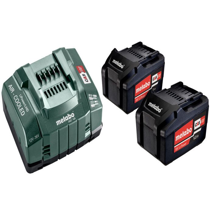 METABO Energiepakket - 2 x 5,2 Ah + Lader AU 30-36