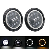 LED Forlygte, Høj/Lav Beam, Egnet til Jeep Wrangler Jk tj Cj Vaz 2121 Lada Niva 4X4