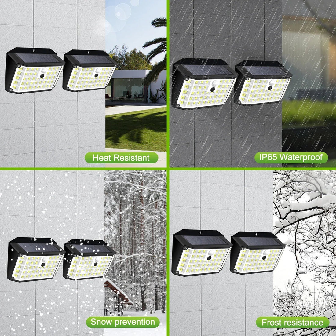 SolarPro LED-Wandleuchte | 176 LEDs | Bewegungsmelder | 3 Leuchtmodi | IP65 Wetterfest 0