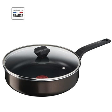 Tefal B5543202 Easy Cook & Clean Sauteuse 24 cm met deksel, anti-aanbak, geschikt voor alle warmtebronnen behalve inductie, gemaakt in Frankrijk