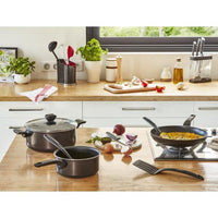 Tefal B5543202 Easy Cook & Clean Sauteuse 24 cm met deksel, anti-aanbak, geschikt voor alle warmtebronnen behalve inductie, gemaakt in Frankrijk