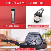 Tefal L9863202 Ingenio Zwarte afneembare handgreep en premium chroom