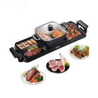 Elektrisk BBQ Pan Grill Hot Pot 2400W - 5 Temperaturkontrol, Antia