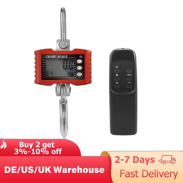 Kranvægt, 1000 kg kapacitet, trådløs fjernbetjening