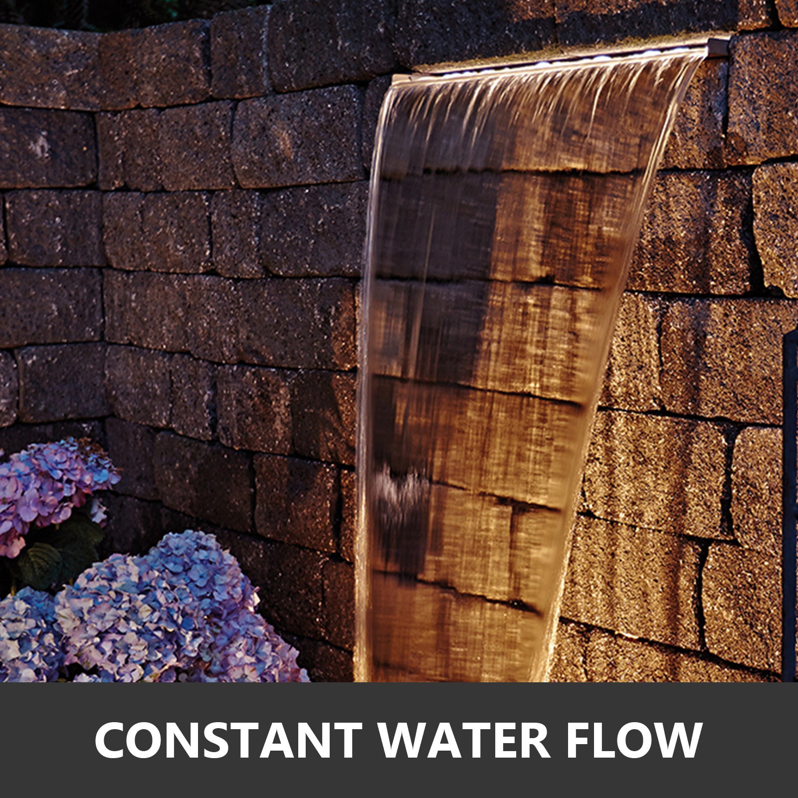 Pool Springvand, Rustfrit Stål, Vandfaldseffekt, Nem Installation