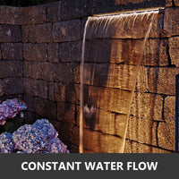 Pool Springvand, Rustfrit Stål, Vandfaldseffekt, Nem Installation