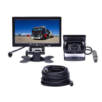 7 inch Car Monitor Screen + IR Night Vision Camera - DC 12V-24V Bus Re