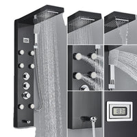 Shower Panel, Thermostatic Control, Massage Jets