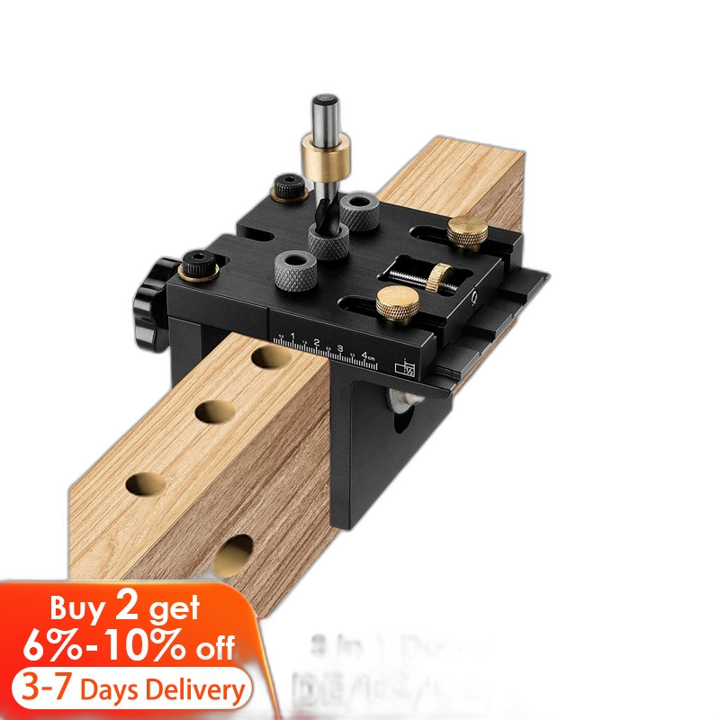 Woodworking Set, 3-in-1 Functionality, Adjustable Drill Guide