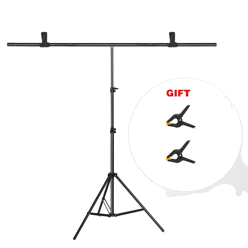 Photography Backdrop Stand, Adjustable Support System, Non-Woven Muslin Compatibility