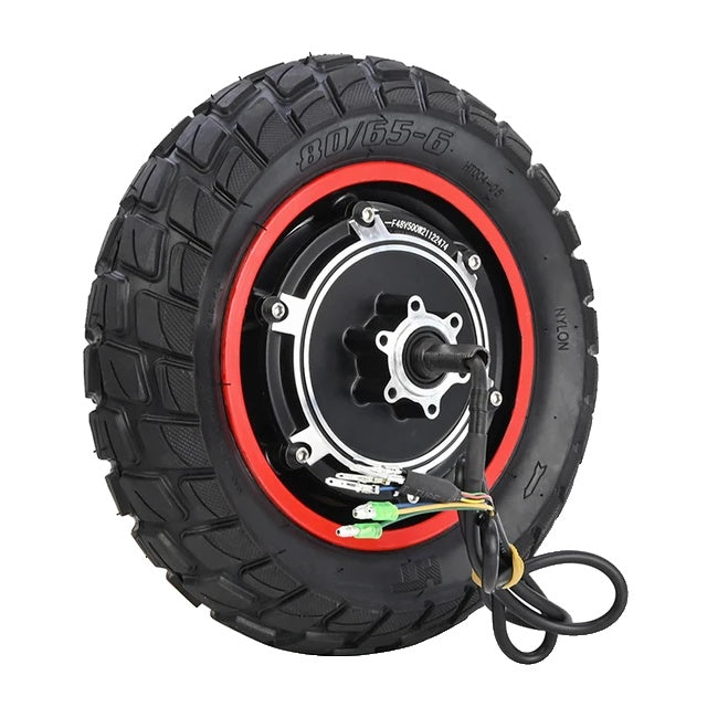 Electric Scooter Brushless Hub Motor, 48V Power, 10 Inch Inflatable Tire