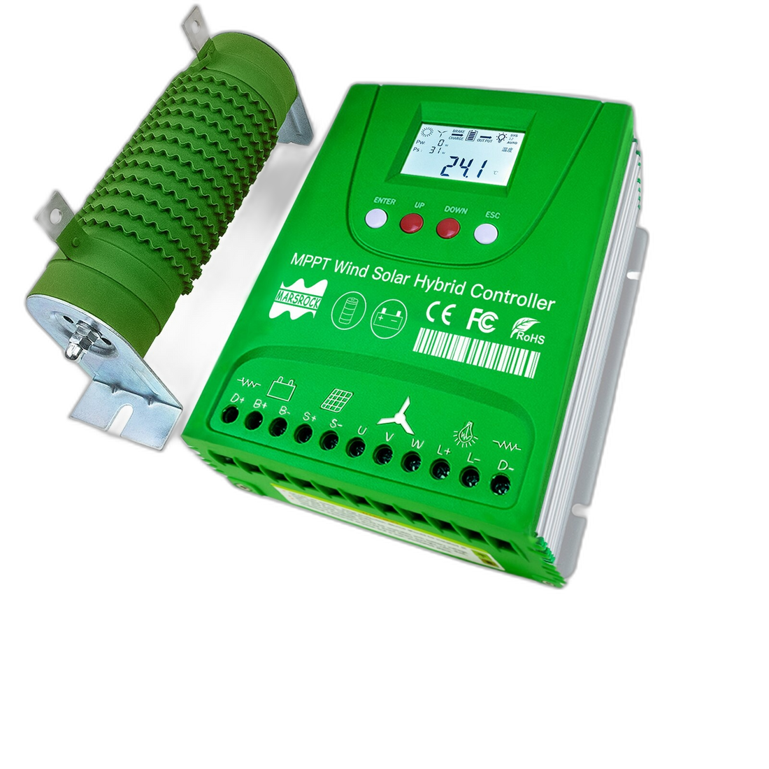 Wind Solar Charge Controller, Built-In WiFi MPPT, 12V/24V/48V