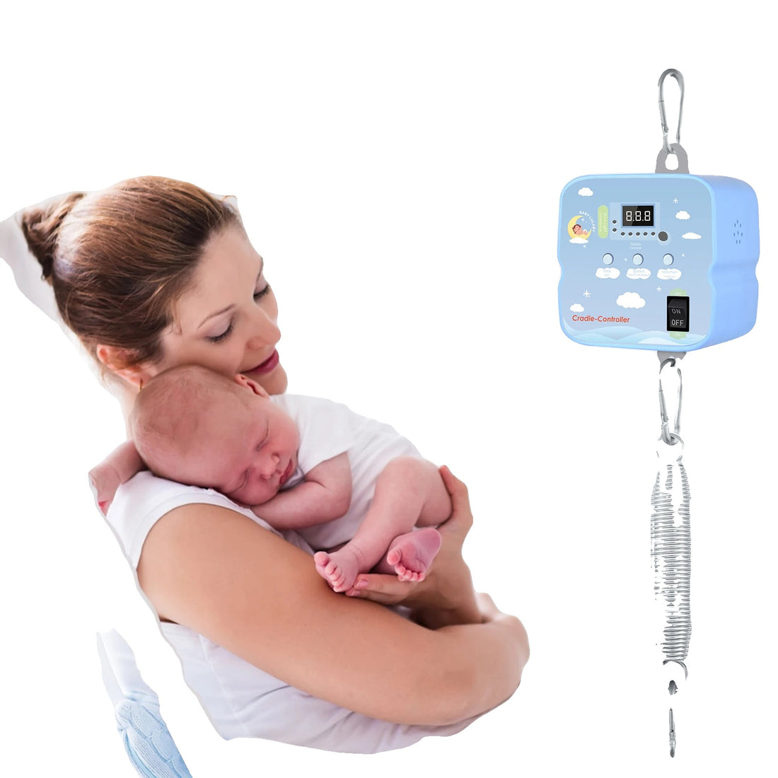 Electric Baby Swing Cradle Controller, Remote Control, Adjustable Timer