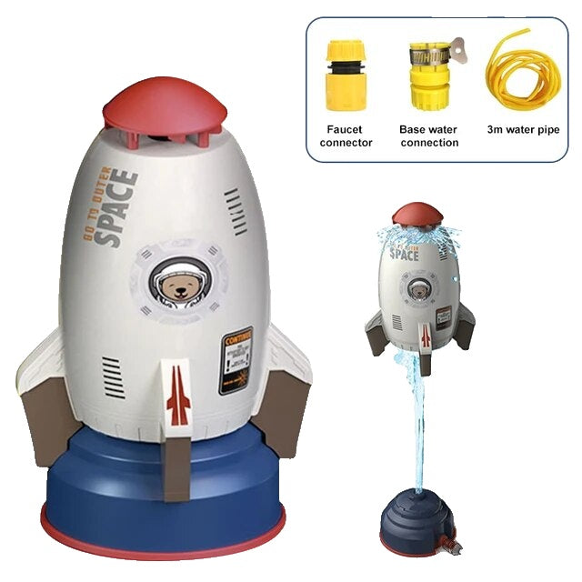 Rocket Launch Sprinkler, Outdoor Water Pressure Lift, Fun Interaction Launcher