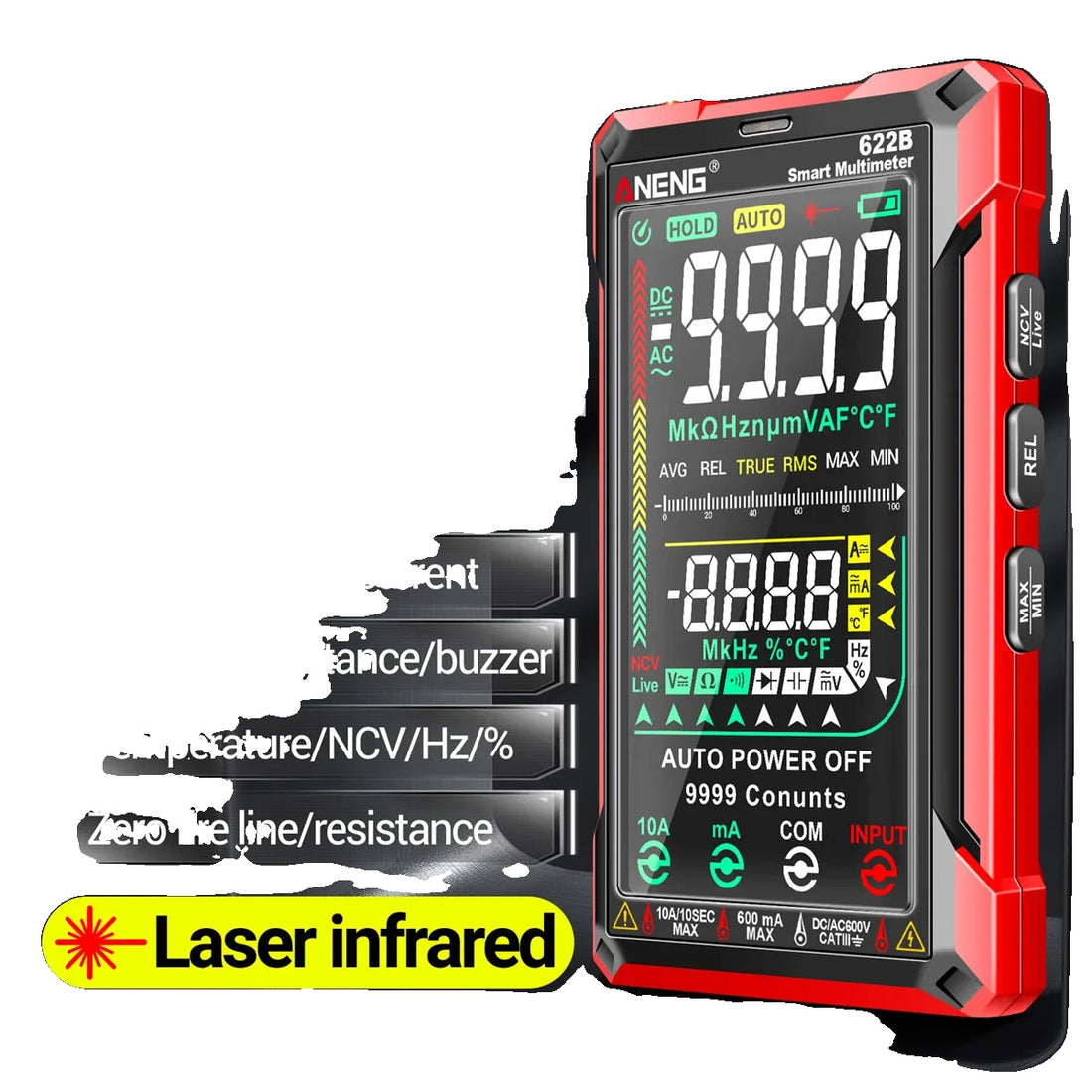 Digital Smart Multimeter, Auto Range, True RMS