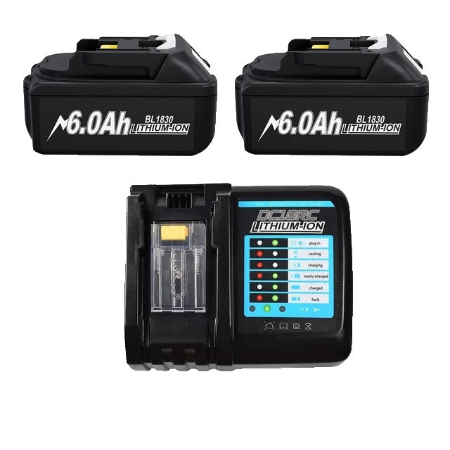 Rechargeable Battery Compatible with Makita, 6.0Ah, Lithium-ion Cell