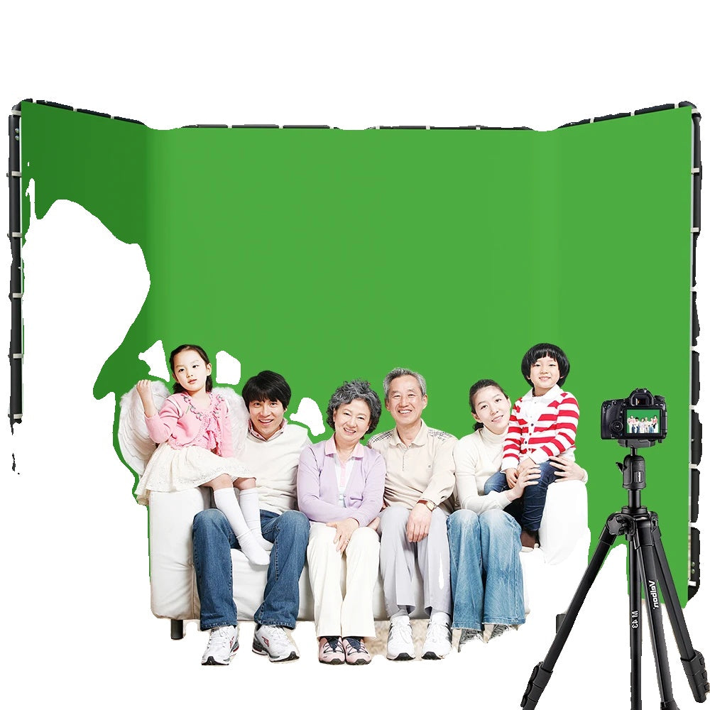 Photography Background Stand, Adjustable Height, Green Screen Backdrops