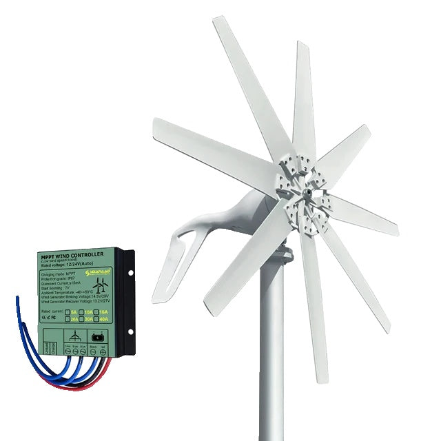 2000W Wind Turbine, MPPT Controller, 6kwh Daily Output