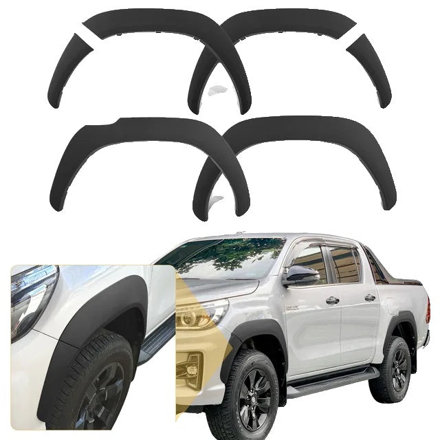 Car Styling Fender Flares, Fits Toyota Hilux Revo, Mudguards Included