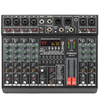 Audio Sound Mixer, 7 Band EQ, USB 2 AUX Output