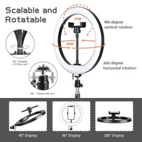 LED Selfie Ring Light, Dimbaar, Verstelbare Statiefstandaard