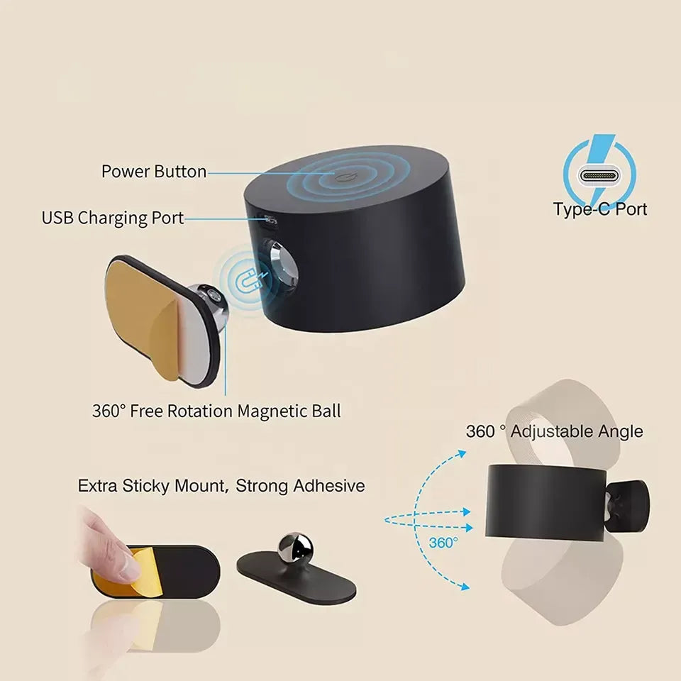 1+1 GRATIS | WallBeam - Kabellose wiederaufladbare Wandleuchte [Letzter Tag Rabatt] 1