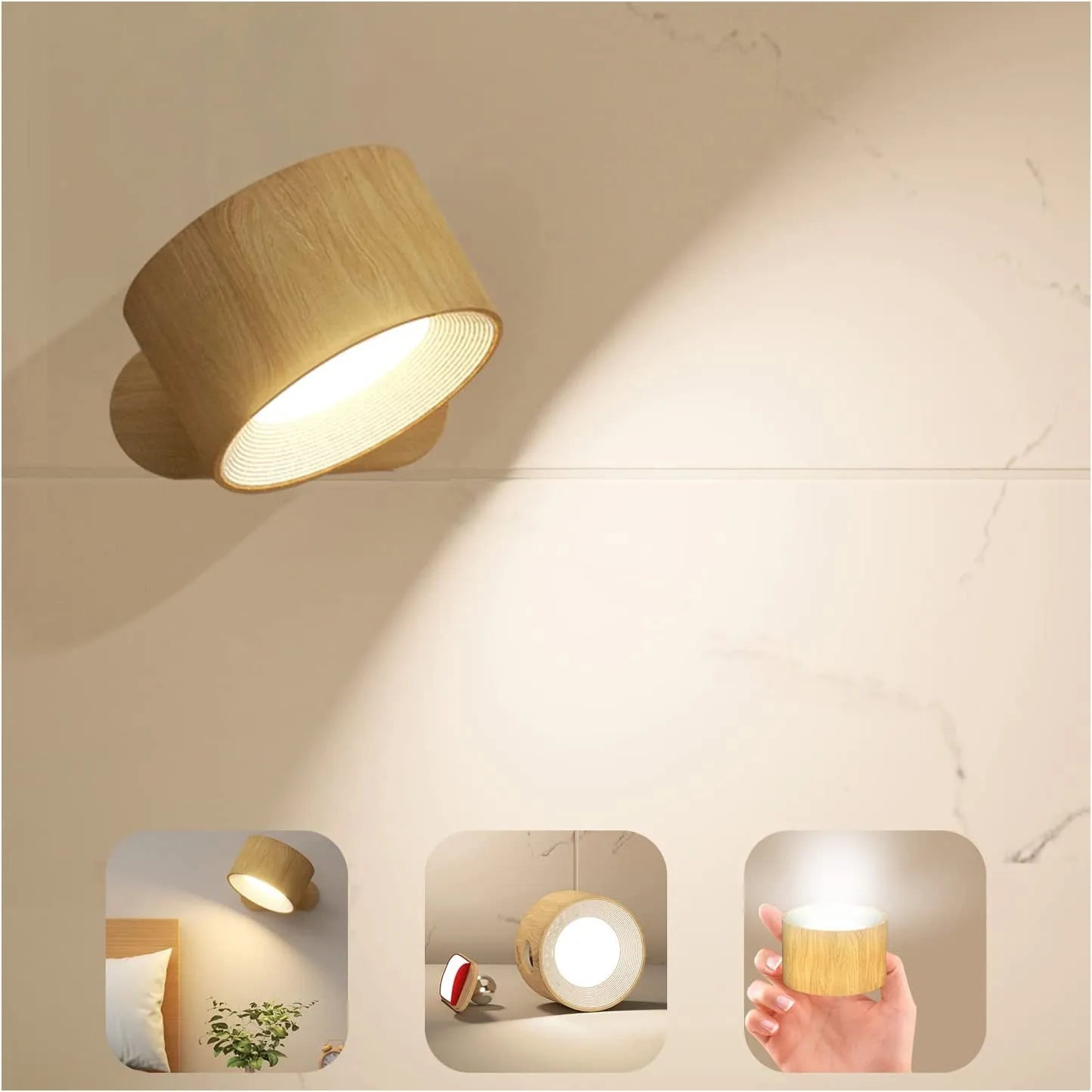 1+1 GRATIS | WallBeam - Kabellose wiederaufladbare Wandleuchte [Letzter Tag Rabatt] 4