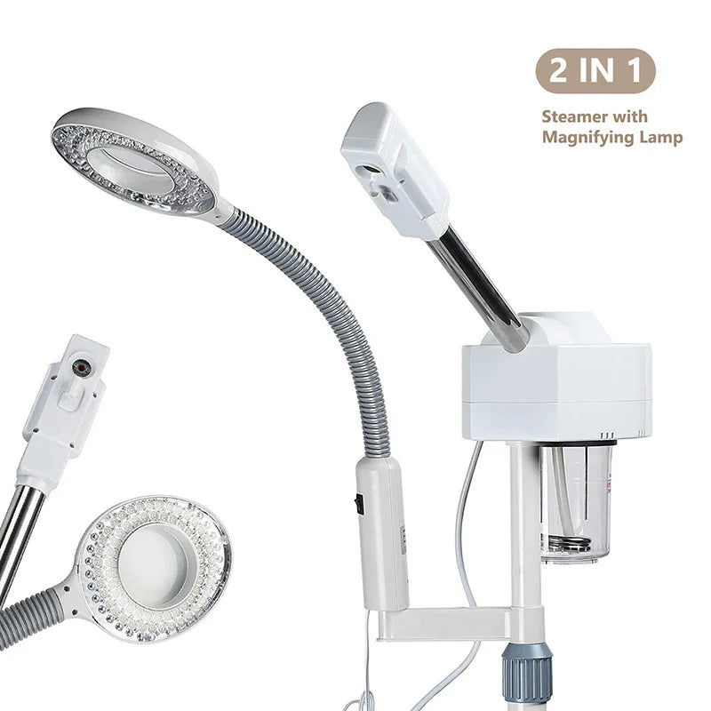 Facial Steamer, 5X Magnifying Lamp, Ozone Nano Ionic Technology