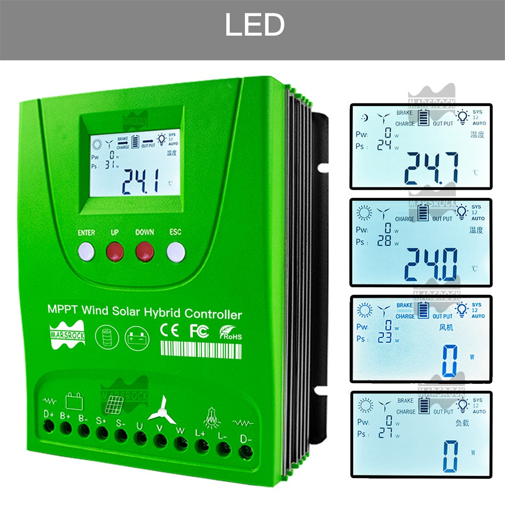 Solar Wind Controller, MPPT Technology, Lifepo4 Battery Compatible