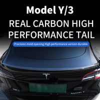 Tesla Model Y Carbon Fiber Trunk Wing Spoiler, Real Carbon Fiber, Easy Installation