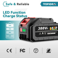 Genopladeligt Lithium Ion Batteri, 21V, LED Indikator