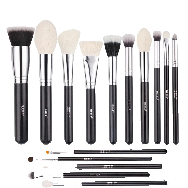 Makeup brushes set, Professional, Natural goat hair