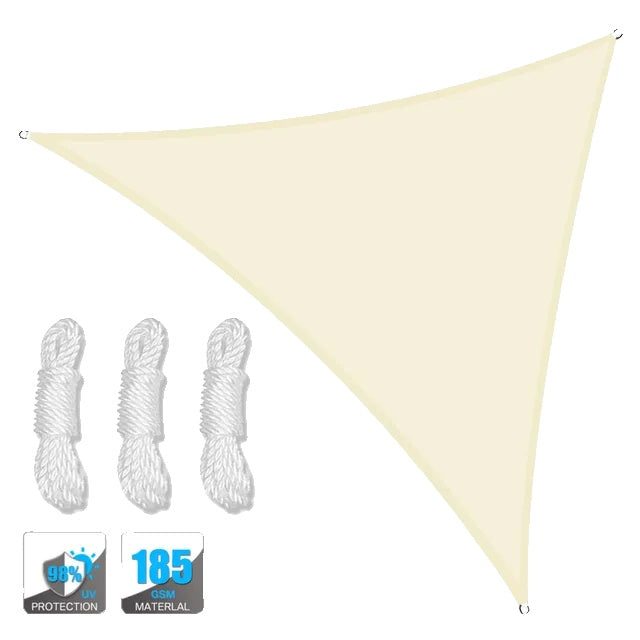 Shade Sail Sun Canopy, Waterproof, Triangular Design