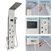 LED Shower Faucet, Digital Display, Waterfall Shower Head