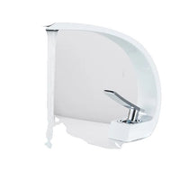 Bathroom Basin Faucet, White Chrome, Deck Mounted