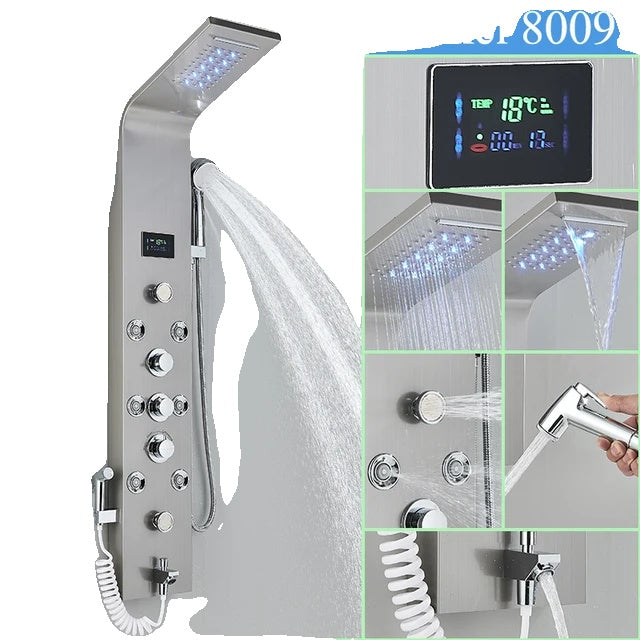 LED Douche Systeem, Temperatuurweergave, Multifunctionele Massage