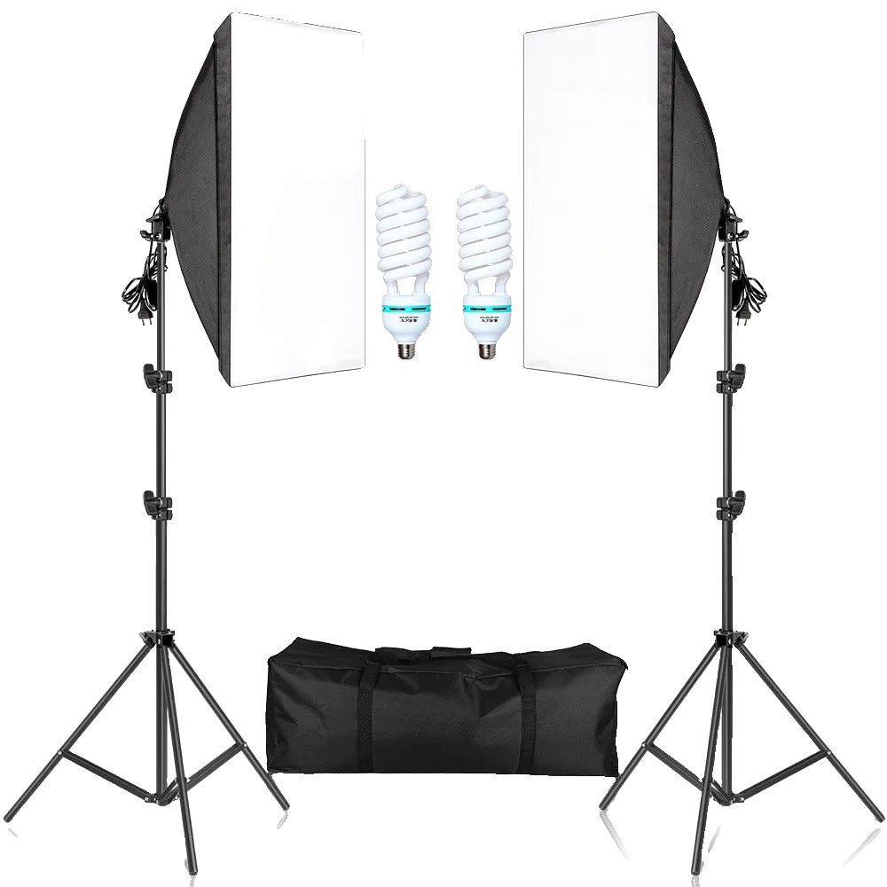 Photography Softbox, Continuous Light System, 2M Stand Tripod