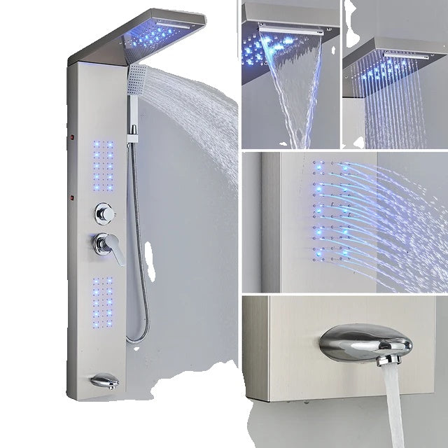 Shower Column, LED Rainfall, Massage Jet